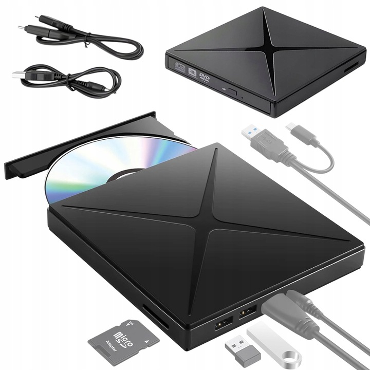 NAPĘD CD DVD +/-RW ZEWNĘTRZNY USB 3.0 NAGRYWARKA CD PRZENOŚNY ODTWARZACZ