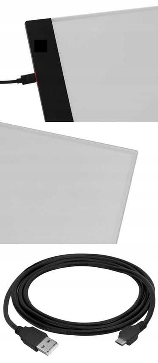 Tablet graficzny Deska Kreślarska do Rysowania dla Dzieci LED A4 Kalka