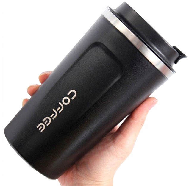 Kubek termiczny COFFEE herbatę Stal Czarny termos kawę szczelny 510ML