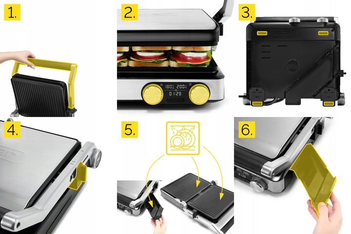 Grill elektryczny Kontaktowy Yoer 2000W +Programator czasu i Temperatury