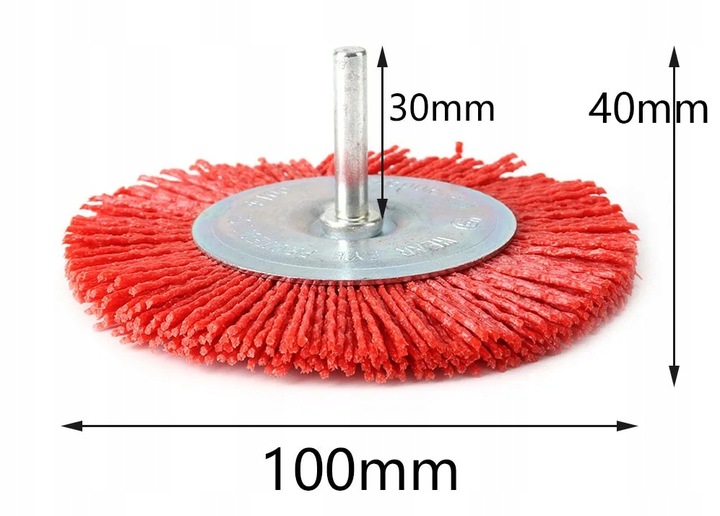 ZESTAW SZCZOTEK NYLONOWYCH DO WIERTARKI WKRĘTARKI STALI METALU DREWNA 5 szt