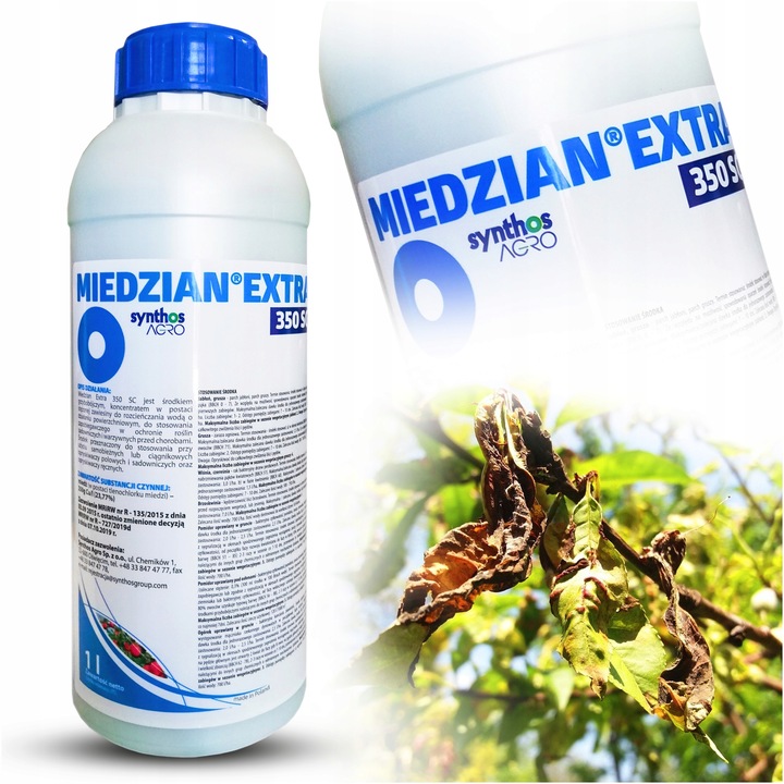 MIEDZIAN EXTRA 350 SC 1L Środek Grzybobójczy PARCH PLEŚŃ BAKTERIE
