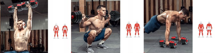 Hantle regulowane bitumiczne 40kg ZESTAW HANTLI 2x20kg obciążenie