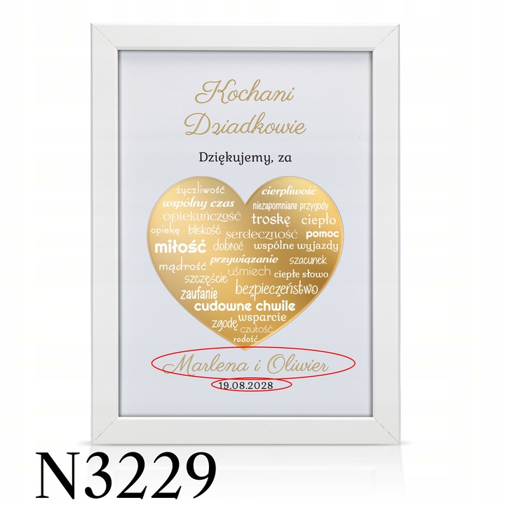 ŚLUBNE PODZIĘKOWANIA DLA RODZICÓW MAMY TATY OBRAZ RAMKA PLAKAT ŚLUB 3D