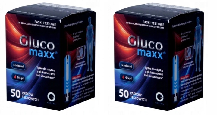 Paski testowe Genexo Glucomaxx 50 sztuk plus