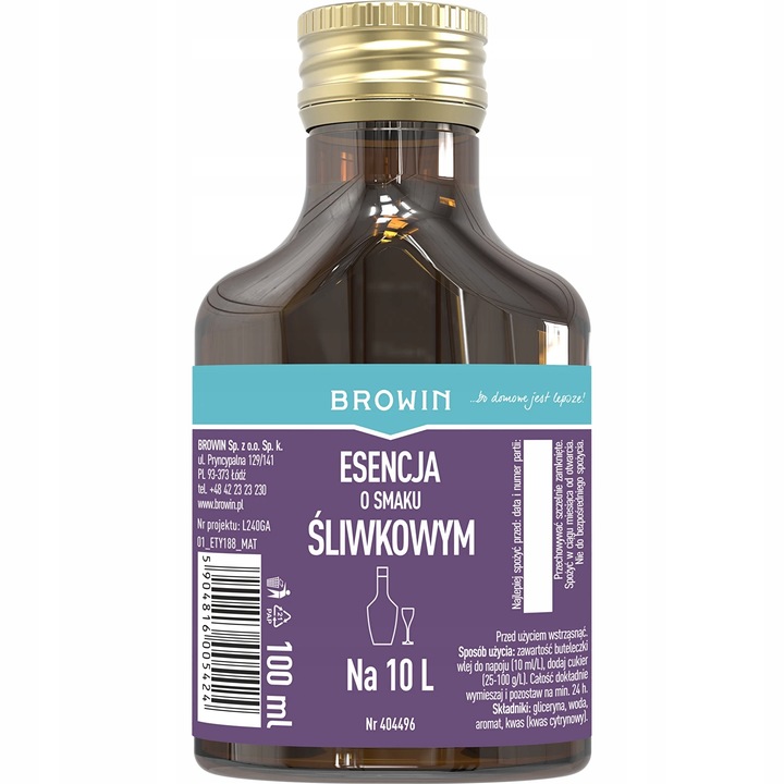 Zaprawka BROWIN śLIWKOWA 100ml na 10L 404496
