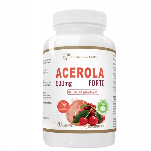 PROGRESS LABS ACEROLA FORTE 500 Witamina C 120 tab