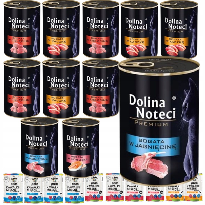 Mix smaków Dolina Noteci Premium Pako Kot 24x400 g karma mokra w puszce