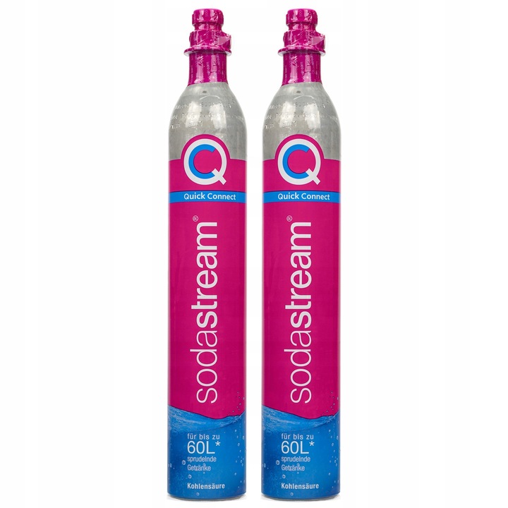 2x NABÓJ BUTLA CO2 SODASTREAM QUICK CONNECT CYLINDER DO TERRA DUO GAIA