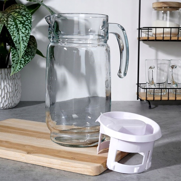 Dzbanek NA NAPOJE wodę sok lemoniadę do napojów szklany z pokrywką