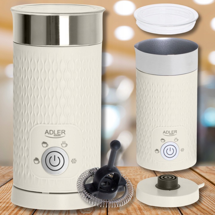 Elektryczny spieniacz do mleka Podgrzewacz 2w1 cappuccino latte 4 funkcje