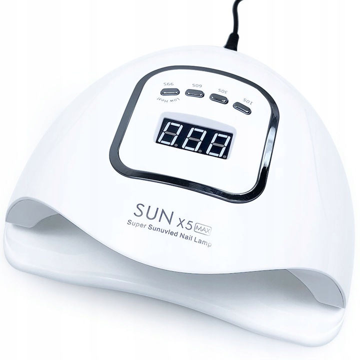 LAMPA DO PAZNOKCI SUN X5 MAX UV LED DO HYBRYD ŻELI MOCNA 80W HYBRYDY