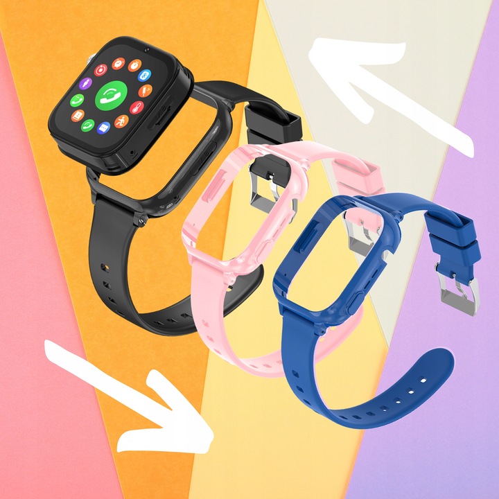 SMARTWATCH ZEGAREK DLA DZIECI 4G ROZMOWY SMS GRY ANDROID POLSKIE MENU GPS