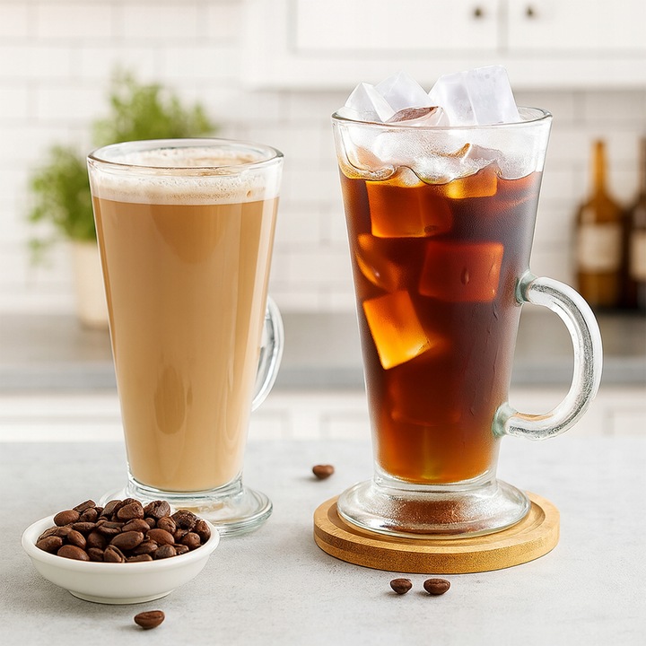 6x Szklanki do Kawy Latte Macchiato 290ml Herbaty Napojów Zestaw