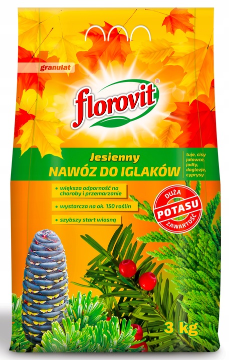 FLOROVIT JESIENNY NAWÓZ DO TUI THUI IGLAKÓW CISÓW JODEŁ DUŻO POTASU 3