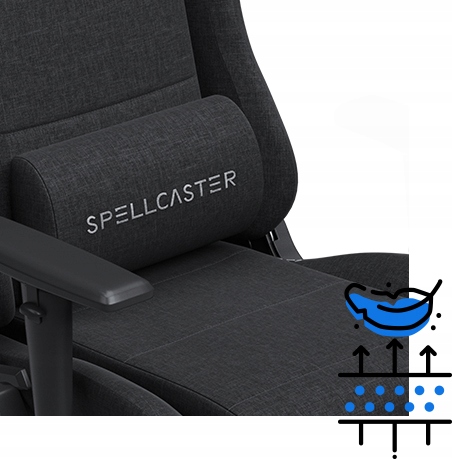 Fotel Gamingowy Materiałowy Obrotowy Biurowy Krzesło Gracza Kubełek Sense7