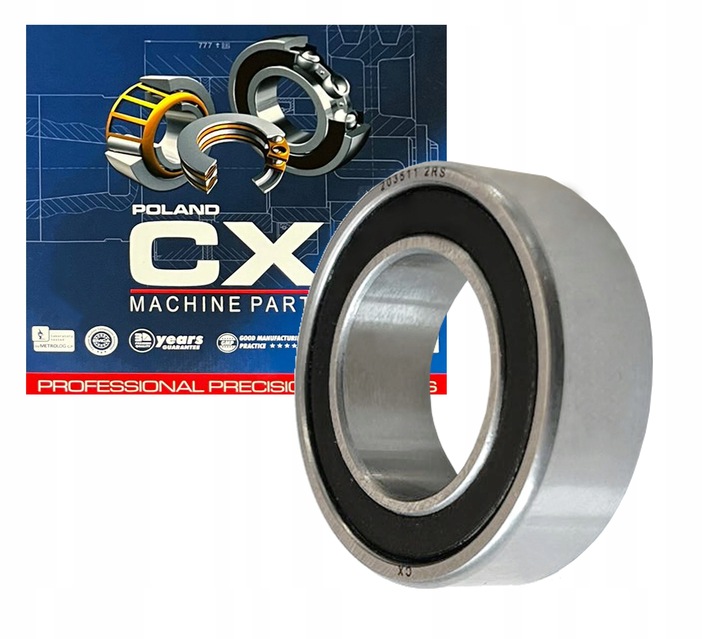 ŁOŻYSKO KULKOWE 203511 PROSTE JEDNORZĘDOWE 20x35x11 DO TACZKI