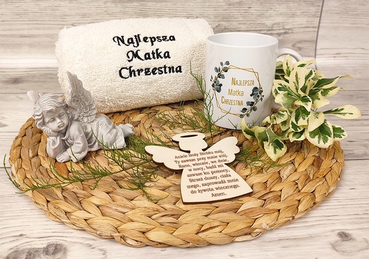 PODZIĘKOWANIE DLA RODZICÓW CHRZESTNYCH CHRZEST PREZENT KOMUNIA ŚWIĘTA IHS