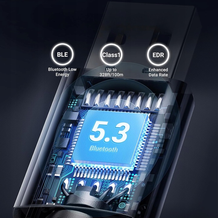 Adapter Bluetooth 5.3 USB do Komputera PC DONGLE 100M SOUNIX