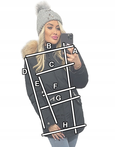 ZIMOWA PANTERA CIEPŁA PARKA KURTKA NA MISIU L