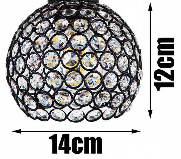 Klosz drut METAL KRYSZTAŁ do lamp E27 LOFT KULA