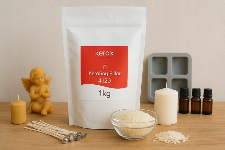 Wosk sojowy PILLAR twardy do świec wolnostojących naturalny pastylki 1 kg