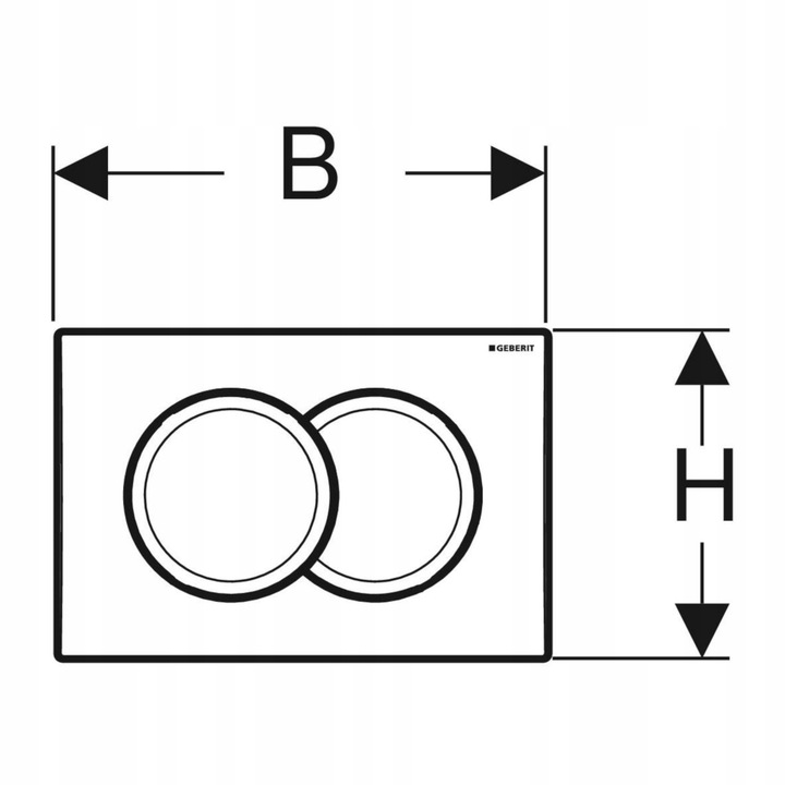 Przycisk spłukujący do WC Geberit DELTA01 biały 115.107.11.1