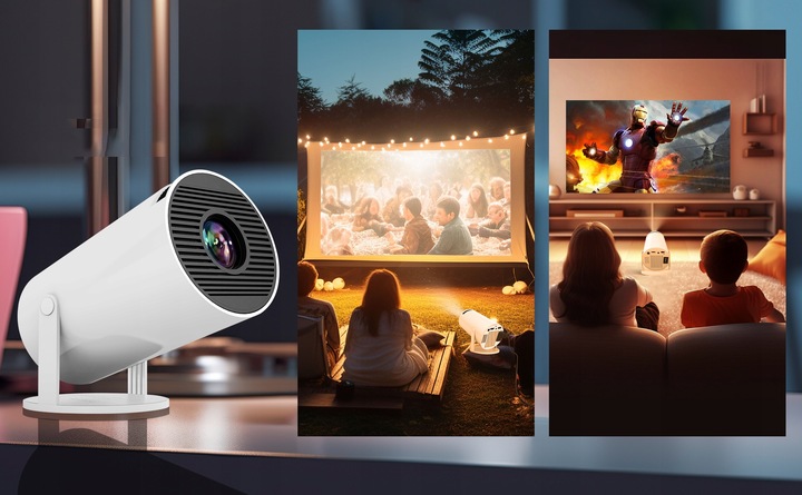 PROJEKTOR HY300 PRO 2025 NOWA WERSJA 4K HD WIFI PRZENOŚNY SMART