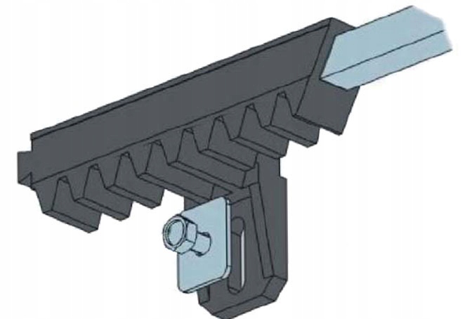 Listwa Zębata do Bramy, Poliamidowa z Rdzeniem Stalowym, 0,33m - kpl 3