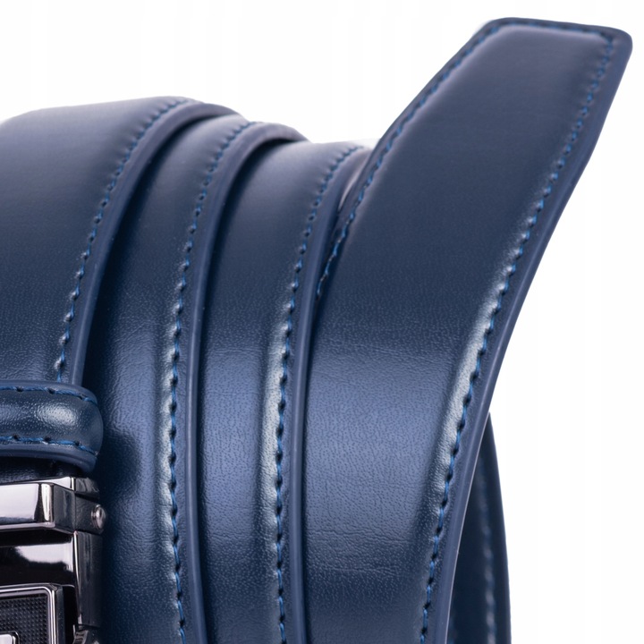 Pasek Męski do garnituru GRANATOWY Automat spodni