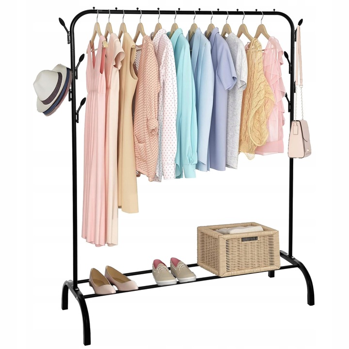 WIESZAK STOJAK NA UBRANIA BUTY STOJĄCY PODŁOGOWY LOFT METALOWY