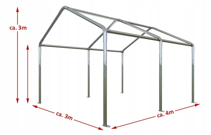 Namiot garażowy magazynowy 3x4 pawilon handlowy