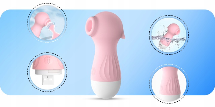 WIBRATOR PINGWINEK SSĄCY DAMSKI MOCNY INTENSYWNY MASAŻER PINGWIN DLA PAR