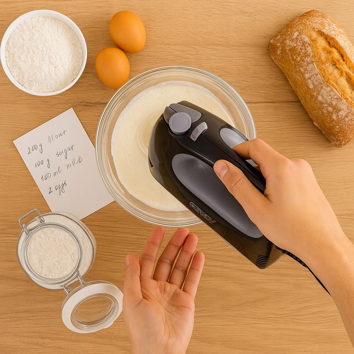 Mikser ręczny robot kuchenny 750W turbo 5 prędkości czarny