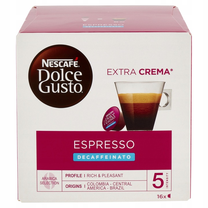 Kapsułki Nescafe Dolce Gusto Espresso 16 SZT x 3 (48) DECAFFEINATO