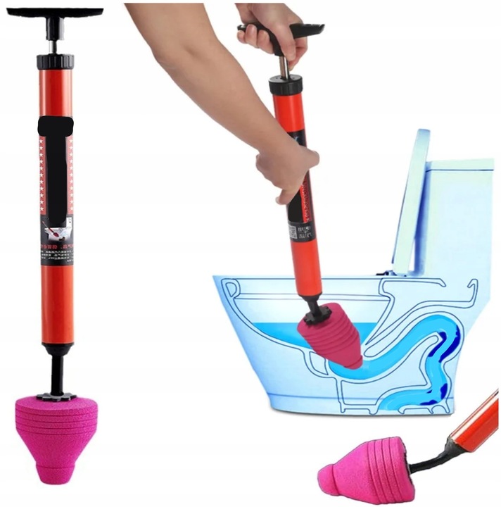 PRZEPYCHACZ DO RUR DO UDRAŻNIANIA KANALIZACJI POMPKA WC SYFONÓW ZLEWU