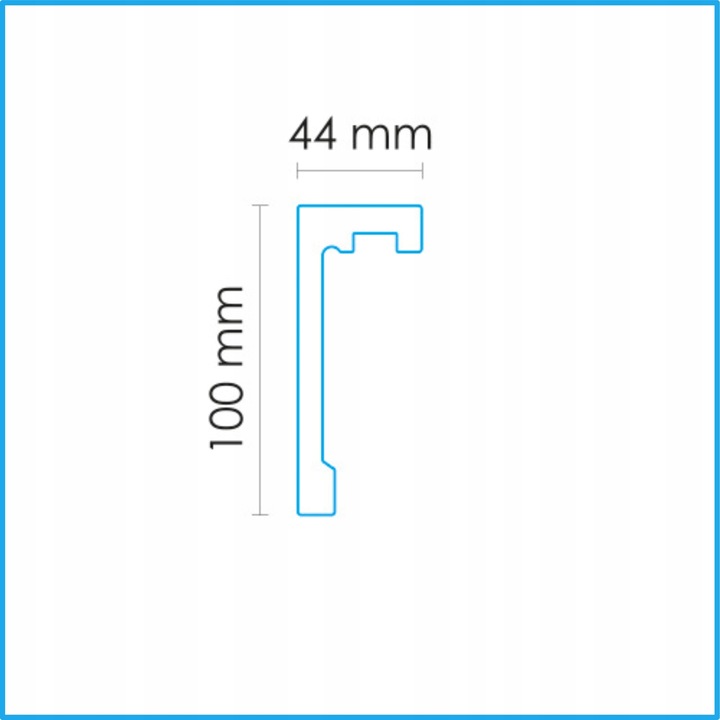 Maskownica Listwa Karniszowa Profil do LED Polimer Biała 10 x 244 cm