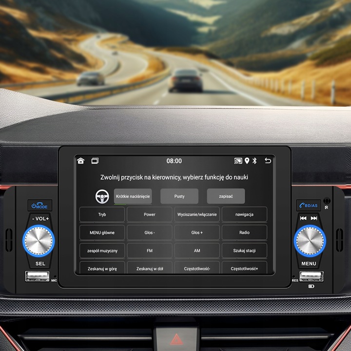 RADIO SAMOCHODOWE 1 DIN USB DOTYKOWE ANDROID AUTO CARPLAY MIRROR LINK