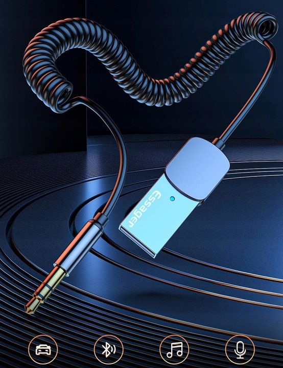 TRANSMITER BLUETOOTH 5.0 KABEL USB 2.0 AUX ESSAGER