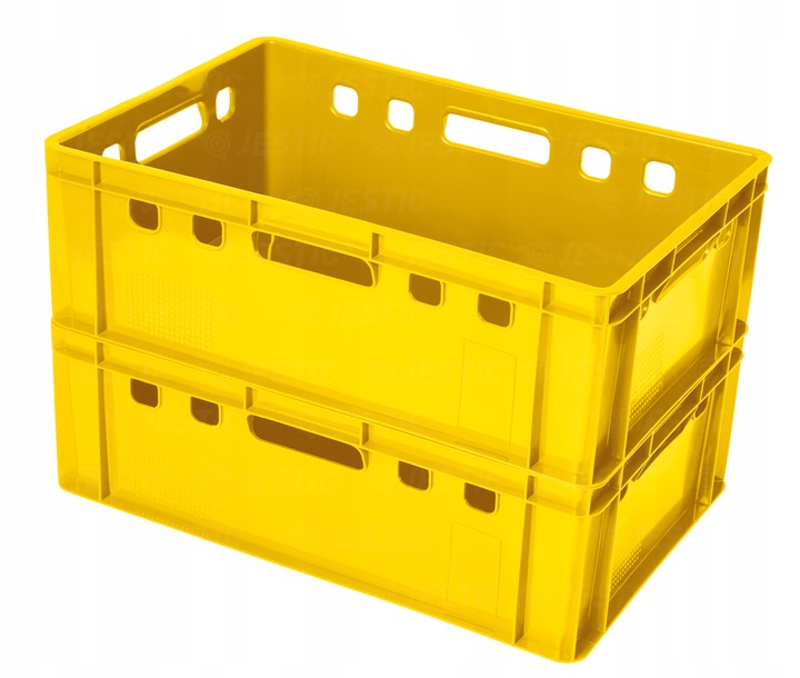 SKRZYNKA POJEMNIK EURO E2 ŻÓŁTA PLASTIKOWA MOCNA