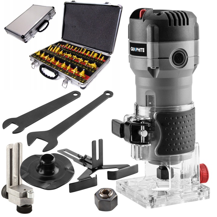 GRAPHITE FREZARKA KRAWĘDZIOWA TRYMER KRAWĘDZ I6-8MM 510W 59G718 +FREZY