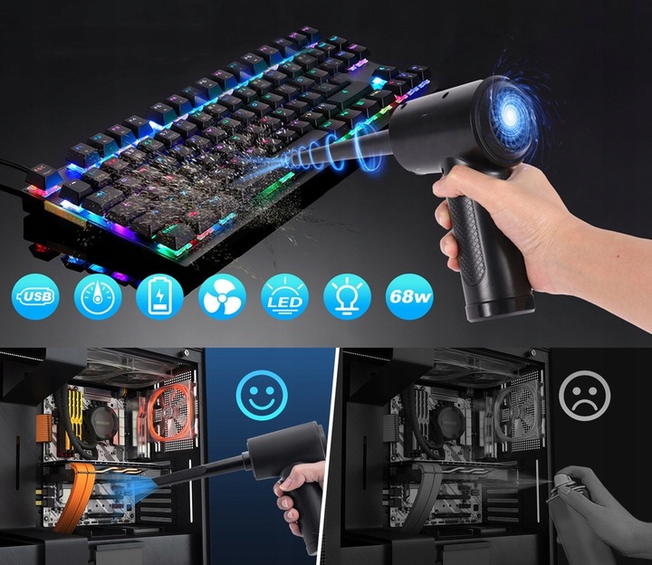 ELEKTRYCZNA DMUCHAWA SPRĘŻONE POWIETRZE KOMPRESOR AIR DUSTER DO KURZU MKR