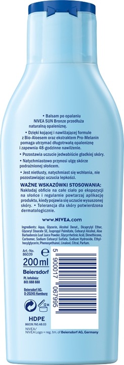 NIVEA Sun After balsam po opalaniu przedłużający opaleniznę 200ml