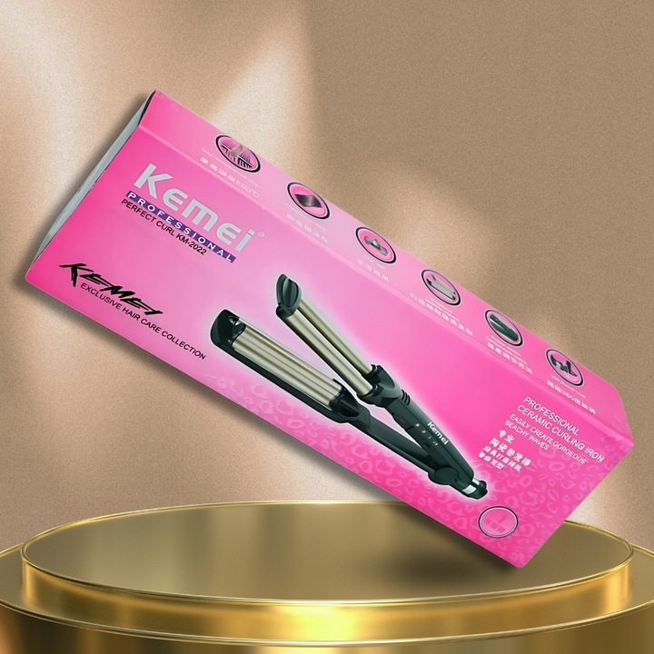 LOKÓWKA DO WŁOSÓW KEMEI FALOWNICA CERAMICZNA KARBOWNICA 55W TPC 200