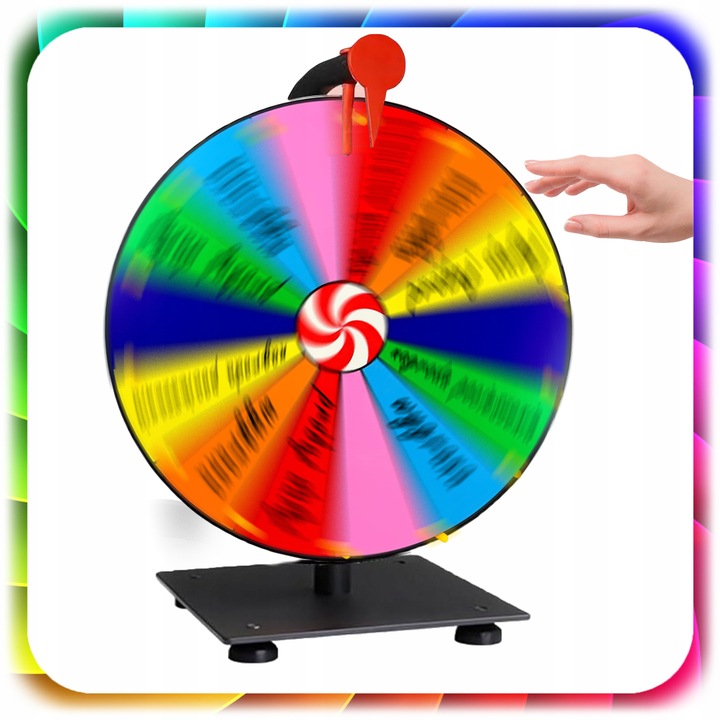 KOŁO FORTUNY SUCHOŚCIERALNE GRA DLA DZIECI LOTERIA IMPREZY 50CM +