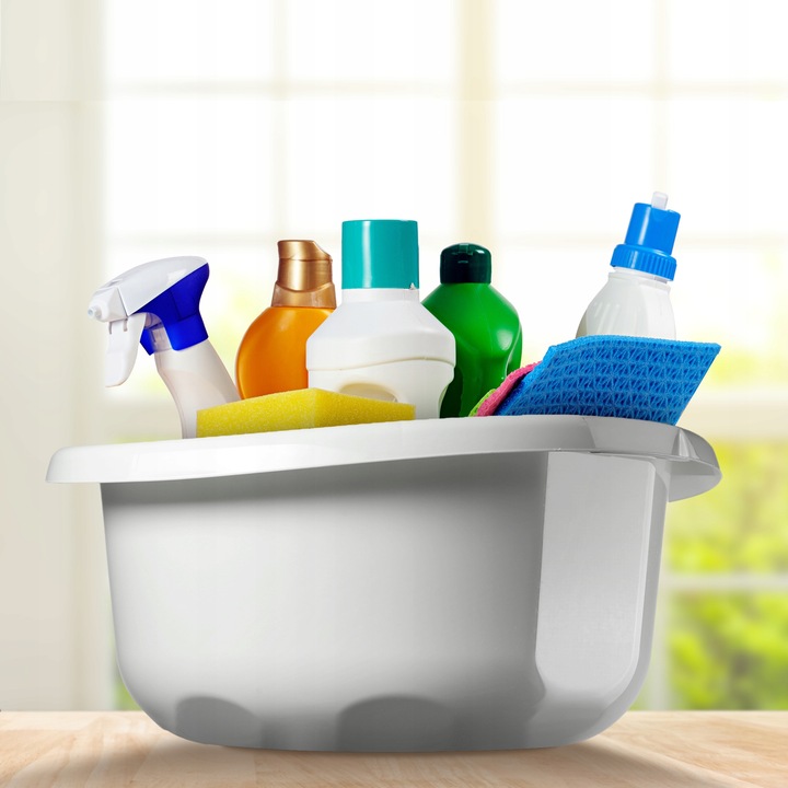 MISKA PLASTIKOWA NA PRANIE 30L DUŻA MIEDNICA OKRĄGŁA SOLIDNA SZARA