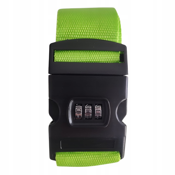 PAS DO WALIZKI ZABEZPIECZAJĄCY SPINAJĄCY BAGAŻ PODWÓJNY Z SZYFREM LIMONKOWY