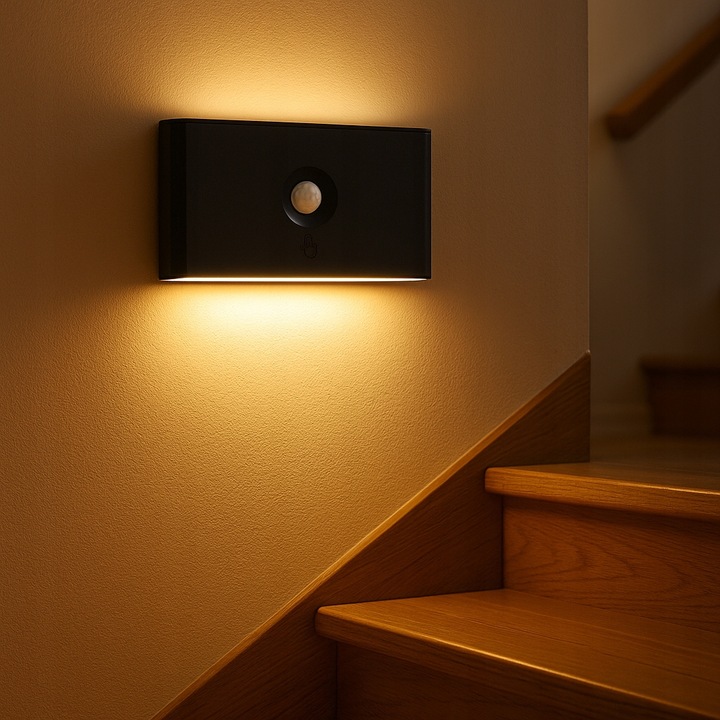 Lampka nocna z Czujnikiem Ruchu na akumulator samoprzylepna na ścianę