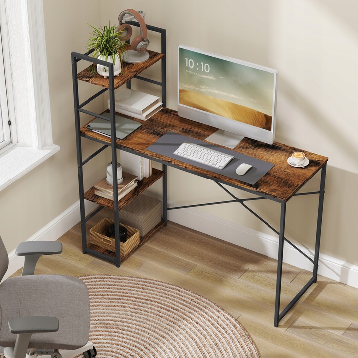 Biurko z Regałem MAX 4.0 Nowoczesne Do Pokoju Biura LOFT Rustykalne