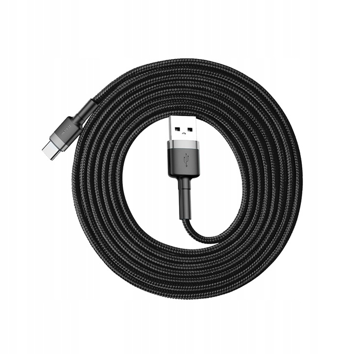 BASEUS MOCNY KABEL USB USB-C TYP-C PRZEWÓD OPLOT QUICK CHARGE 3.0 2A 200cm